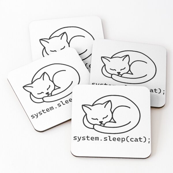 Item preview, Sleep Mode Cat Coding Joke designed and sold by Code  Monkeys.