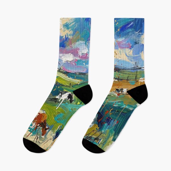 Item preview, Irish Countryside Cow Painting designed and sold by Printpix.