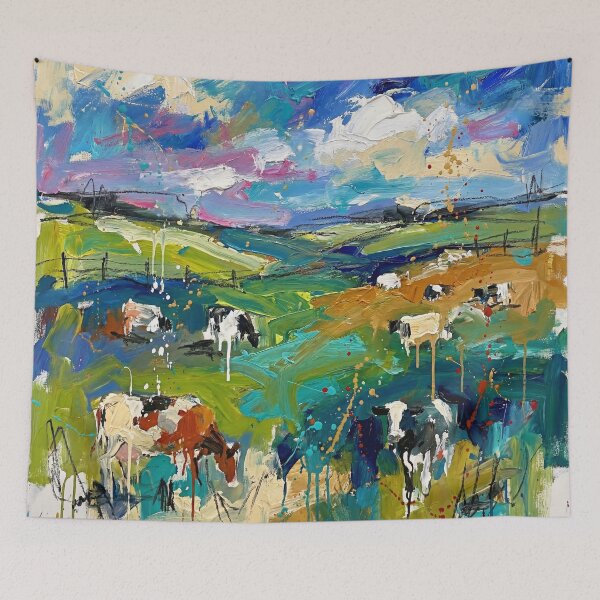 Item preview, Irish Countryside Cow Painting designed and sold by Printpix.