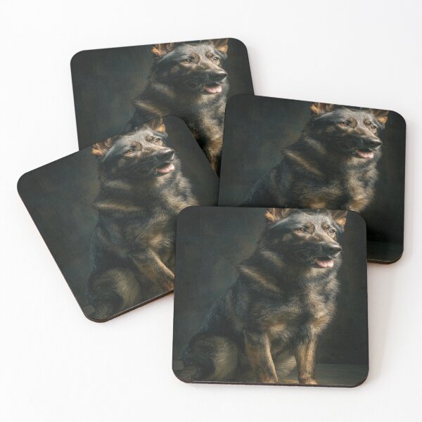 Item preview, Majestic German Shepherd Dog Realistic Portrait designed and sold by NicolasGlowArt.