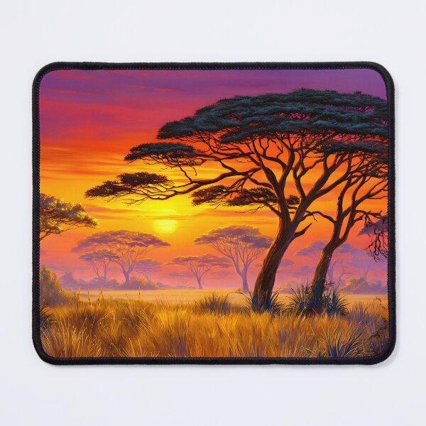 Item preview, Serene Sunset Over a Stunning Savanna Landscape designed and sold by Artessie.