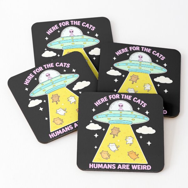 Item preview, HERE FOR THE CATS HUMANS ARE WEIRD designed and sold by margamPagenberg.
