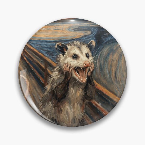 Item preview, Opossum The Scream Parody - Internal Screaming Fine Art designed and sold by MaynyStudio.
