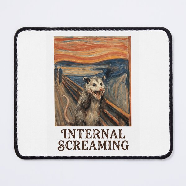 Item preview, Opossum The Scream Parody - Internal Screaming Fine Art designed and sold by MaynyStudio.