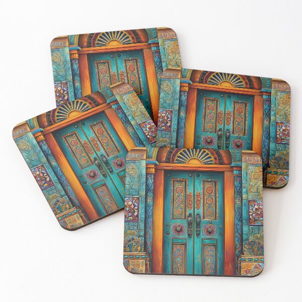 Item preview, Vibrant, Intricate Doorway with Colorful Patterns designed and sold by Artessie.