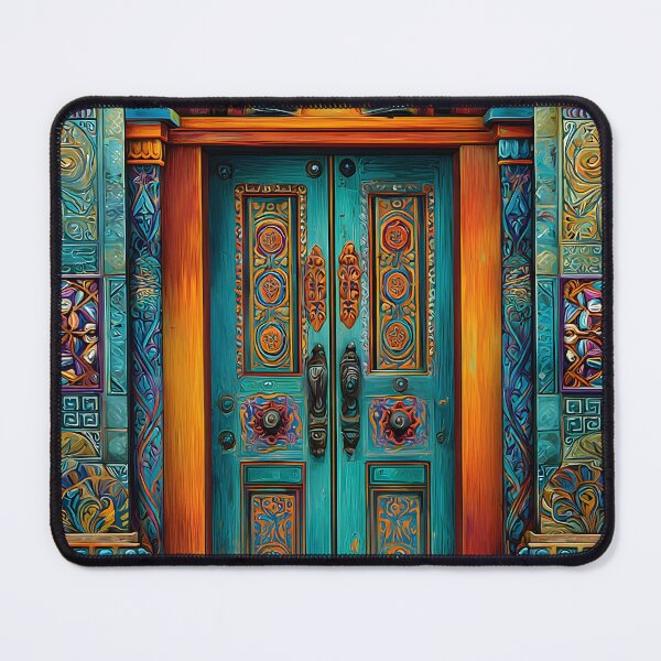 Item preview, Vibrant, Intricate Doorway with Colorful Patterns designed and sold by Artessie.