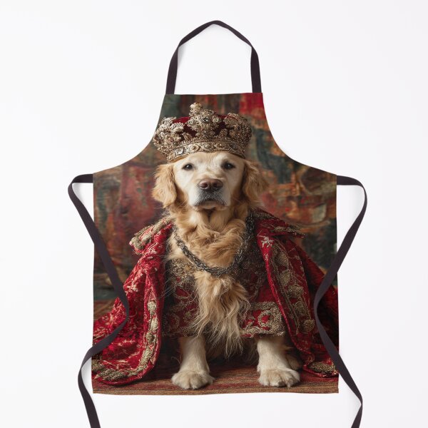 Item preview, Regal Golden Retriever King Dog Crown Portrait designed and sold by NicolasGlowArt.