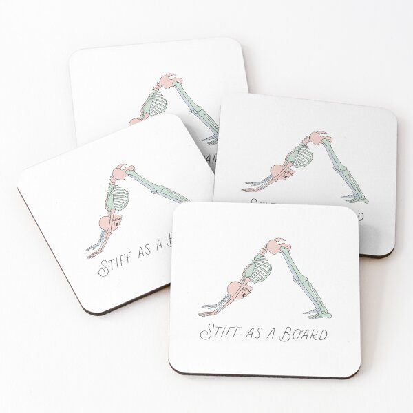 Item preview, Stiff As A Board - Funny Yoga Skeleton Downward Dog designed and sold by MaynyStudio.