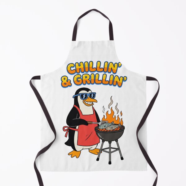 Item preview, Chillin' & Grillin' Penguin - Funny BBQ Summer Master designed and sold by MaynyStudio.