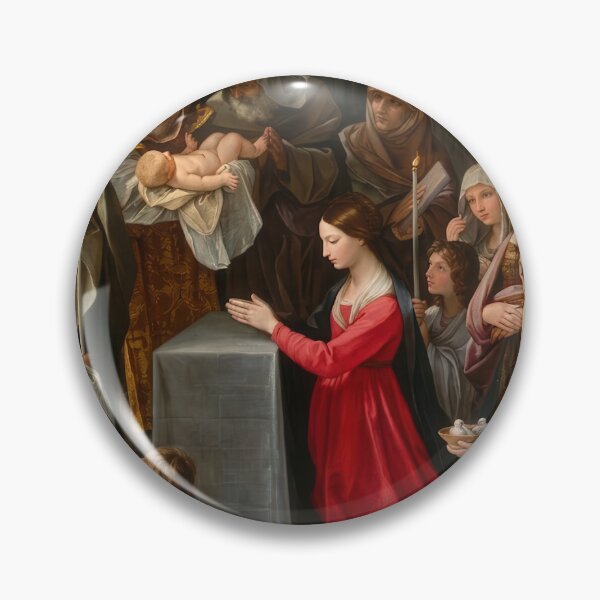 Item preview, Purification of Virgin Guido Reni Baroque Religious Painting designed and sold by TheSoulOfArt.