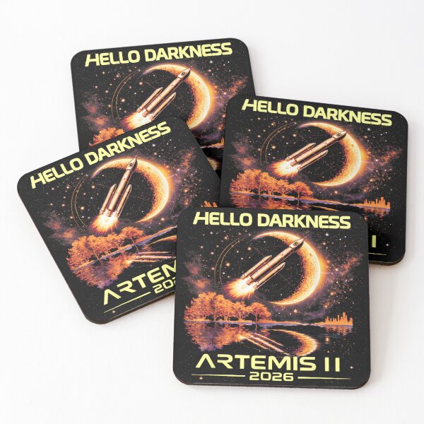 Item preview, Hello Darkness Artemis II Launch to The Moon Mission 2026 designed and sold by ViVarRi.