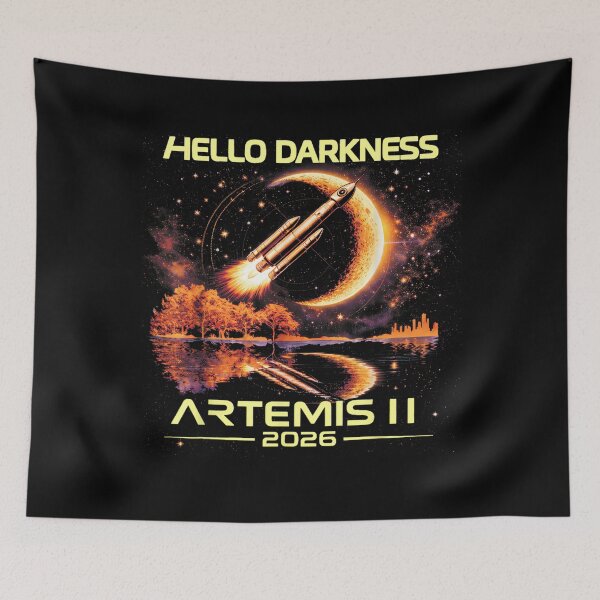 Item preview, Hello Darkness Artemis II Launch to The Moon Mission 2026 designed and sold by ViVarRi.