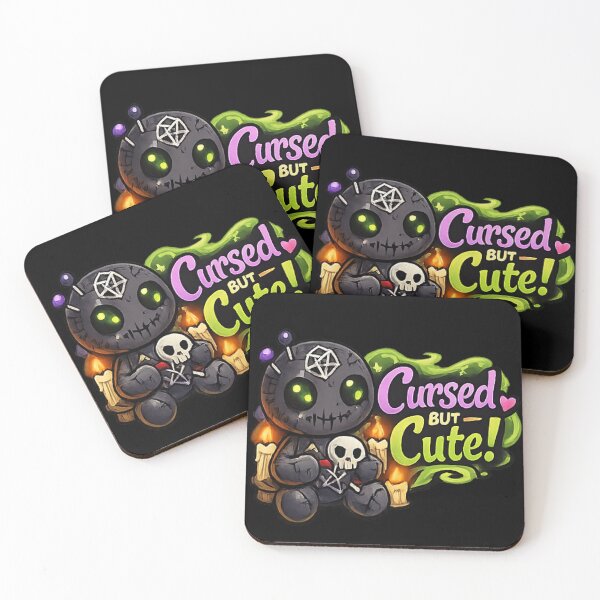 Item preview, Cursed But Cute - Funny Voodoo Doll Kawaii Horror Art designed and sold by myforestfog.