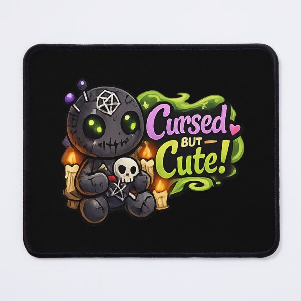 Item preview, Cursed But Cute - Funny Voodoo Doll Kawaii Horror Art designed and sold by myforestfog.