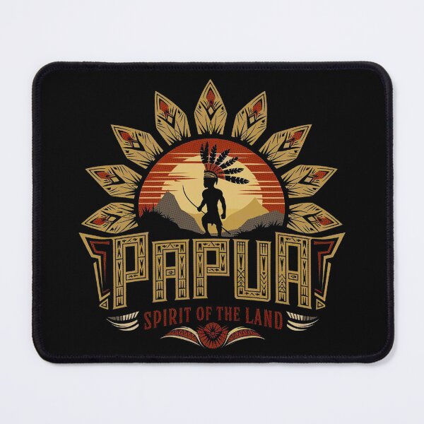 Item preview, Papua Spirit of the Land – Tribal Warrior Sunset Graphic designed and sold by maseno.