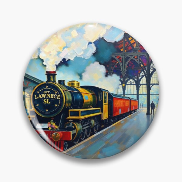 Item preview, St. Lawrence railway station, with a steam train. designed and sold by oldMastersofart.