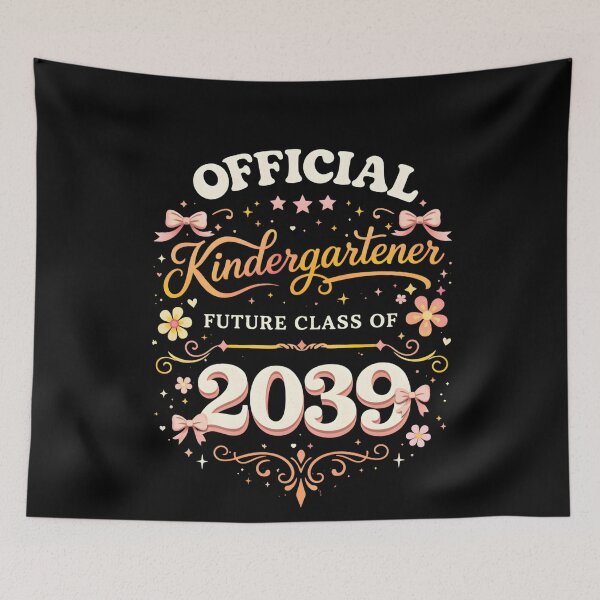 Item preview, Official Kindergartener Future Class of 2039 Decor First DaT-Shirt, Kindergarten Shirt, Back to School Tee, Kids Gift  designed and sold by THREE LITTLE BEANS.