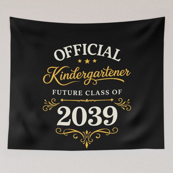 Item preview, Official Kindergartener Future Class of 2039 Decor First DaT-Shirt, Kindergarten Shirt, Back to School Tee, Kids Gift  designed and sold by THREE LITTLE BEANS.