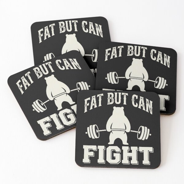 Item preview, Fat But Can Fight Shirt, Funny Gym Workout Tee, Bodybuilding Humor T-Shirt, Powerlifter Gift, Fitness designed and sold by THREE LITTLE BEANS.