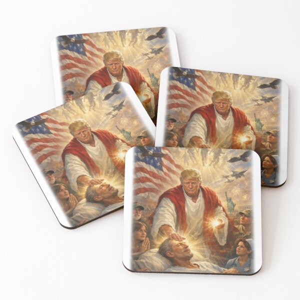 Item preview, Trump Acting Like Jesus Funny Meme – AI Humor Design designed and sold by DeJuasLincoln.