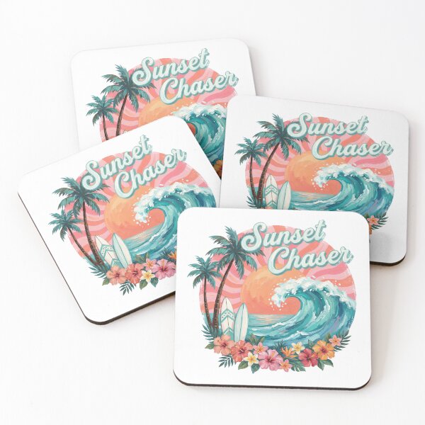 Item preview, Beach aesthetic retro summer design sticker - Sunset Chaser designed and sold by KymeraStudio25.