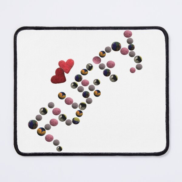 Item preview, The word "Fluffy" is made from hand-felted balls and hearts. designed and sold by creaphyl28.