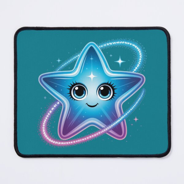 Item preview, Cute Blue Star Cosmic Kawaii Glow designed and sold by PrintBreeze.