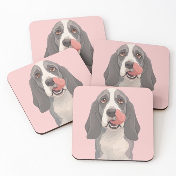 Item preview, Basset Hound Licking Nose Art designed and sold by BrownHorse90s.