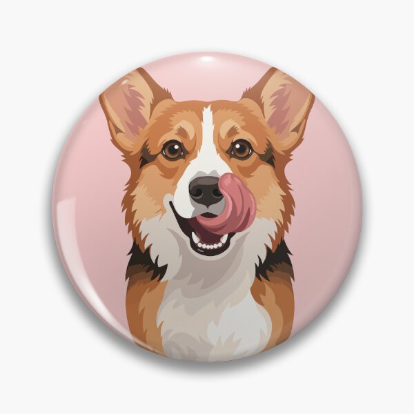 Item preview, Happy Corgi Tongue Out Vector Art designed and sold by BrownHorse90s.