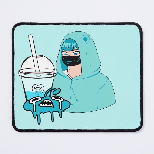 Item preview, Anime Streetwear Aesthetic - Teal Bear Hoodie & Bubble Tea designed and sold by Kanniax.
