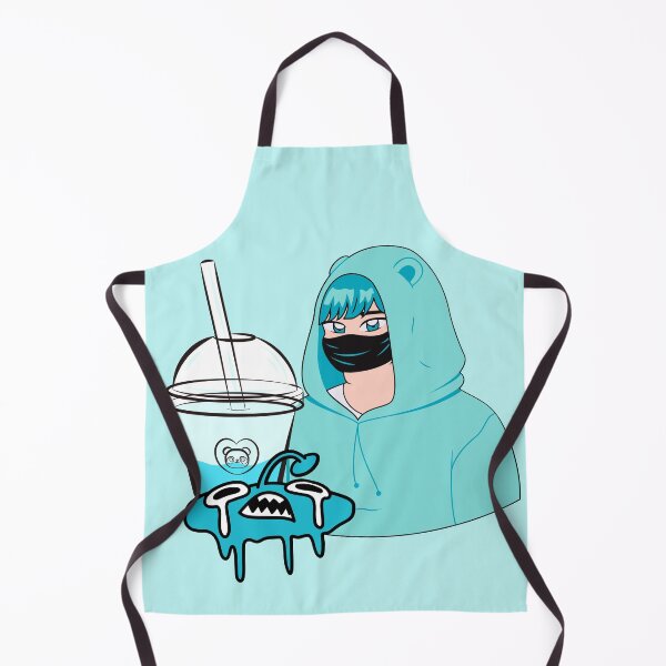 Item preview, Anime Streetwear Aesthetic - Teal Bear Hoodie & Bubble Tea designed and sold by Kanniax.
