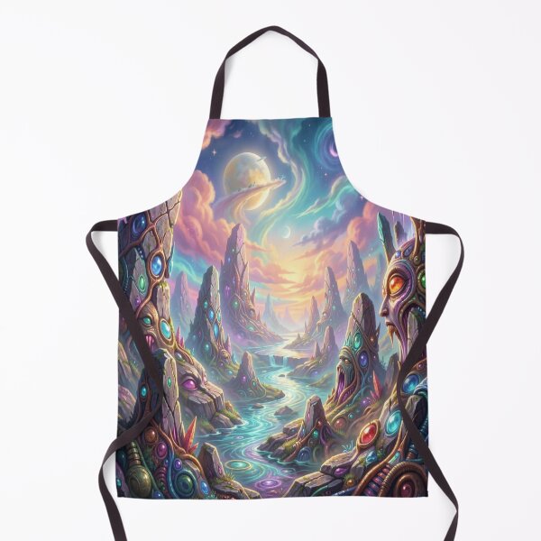 Item preview, Mystic Alien Landscape with Cosmic Light and Vibrant Fantasy Structures designed and sold by FotoworldEdel.