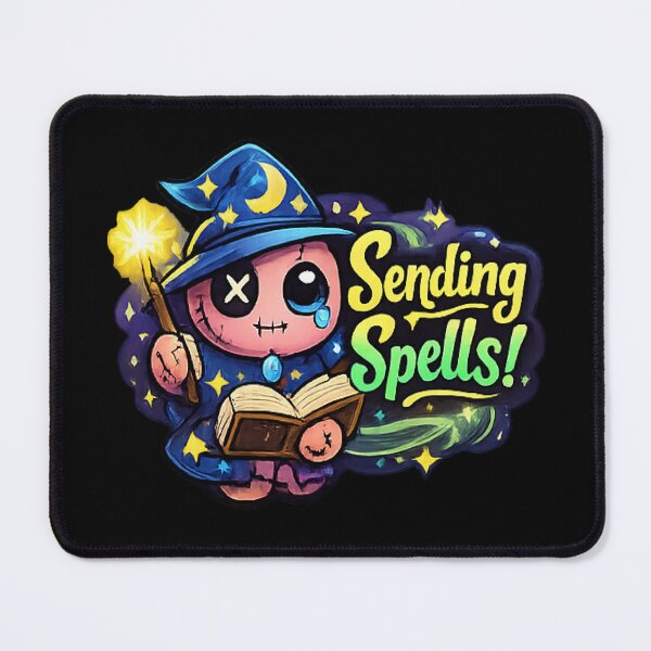 Item preview, Sending Spells - Cute Wizard Voodoo Doll Magic Art designed and sold by myforestfog.
