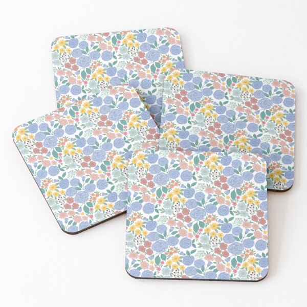 Artikelvorschau, Nahtloses Aquarell-Blumenmuster mit pastellfarbenen Rosen und Wildblumen. entworfen und verkauft von Tarathai.