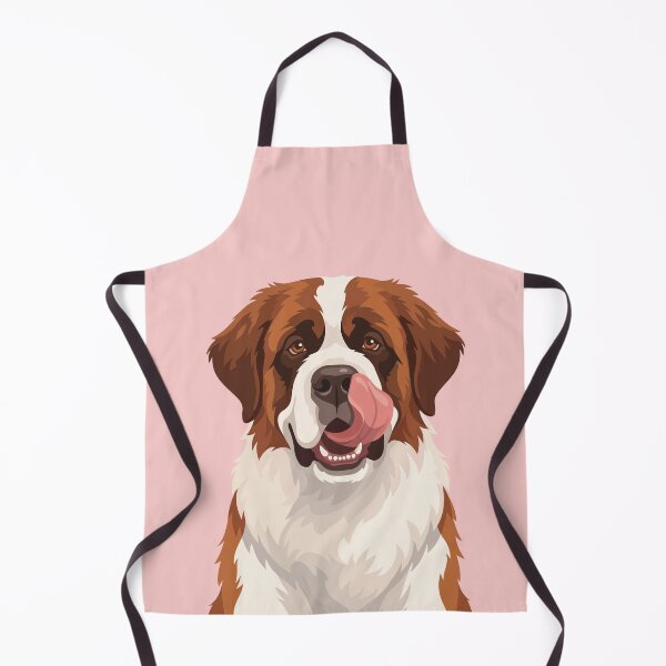 Item preview, Saint Bernard Big Dog Tongue Out Illustration designed and sold by BrownHorse90s.