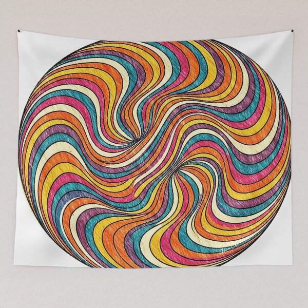 Item preview, Retro Psychedelic Vortex: Colorful Abstract Swirl Art designed and sold by Hen-C-Art.