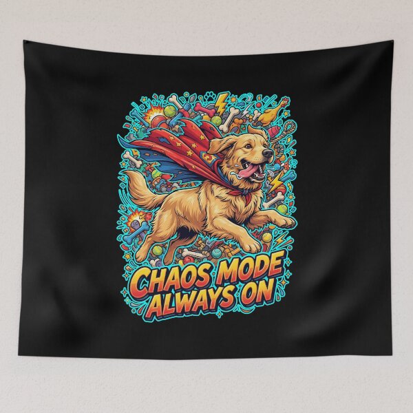 Item preview, Chaos Mode Always On Golden Retriever Funny Design designed and sold by Tong4130.