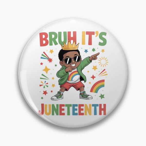 Item preview, Bruh It's Juneteenth Dabbing Boys Celebrating Black Freedom designed and sold by IdunayaStore.