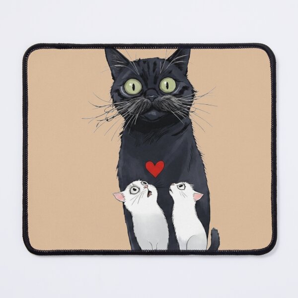Item preview, The Gentleman Black Cat and His White Kittens designed and sold by BLUESKY11a.