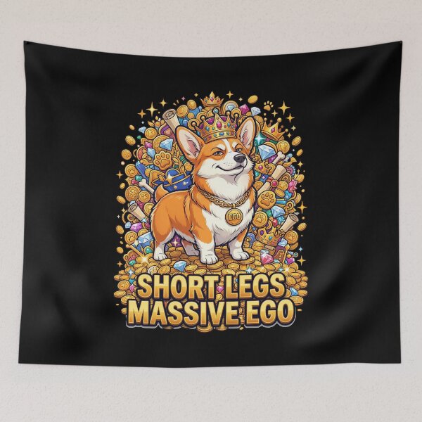 Item preview, Short Legs Massive Ego Corgi Attitude Funny Design designed and sold by Tong4130.
