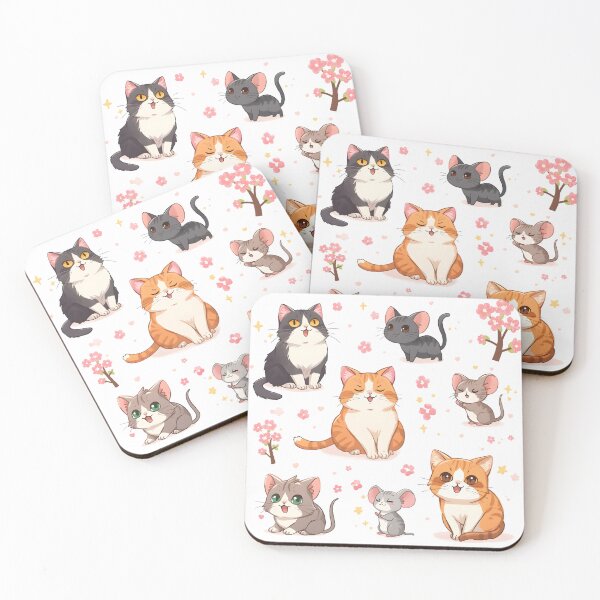 Item preview, Cats and Mice with Cherry Blossoms  designed and sold by uunaa.