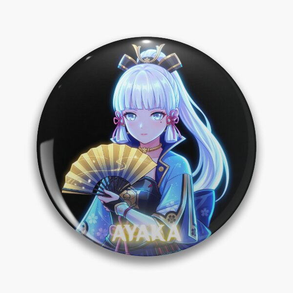 Item preview, Neon Frostflake Heron Ayaka - Fan Art Portrait designed and sold by EWCY store.