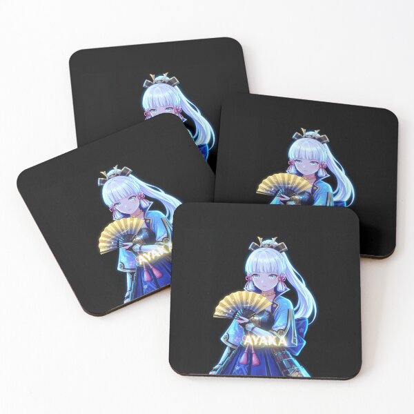 Item preview, Neon Frostflake Heron Ayaka - Fan Art Portrait designed and sold by EWCY store.