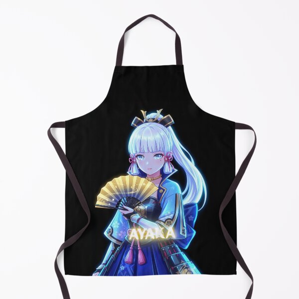Item preview, Neon Frostflake Heron Ayaka - Fan Art Portrait designed and sold by EWCY store.