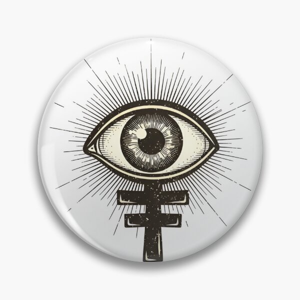 Item preview, a distressed print of a female symbol merged with an eye and sunburst design designed and sold by VerizalShop.