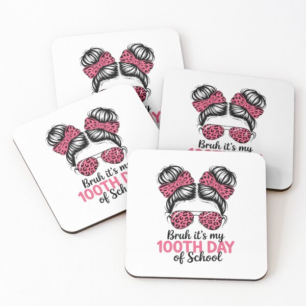 Item preview, Bruh It's My 100th Day of School Messy Bun Student Teacher designed and sold by IdunayaStore.