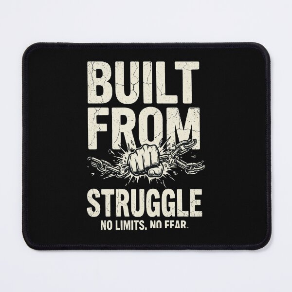 Item preview, Built From Struggle Gym Motivation Tee designed and sold by Art Bloom Studio.