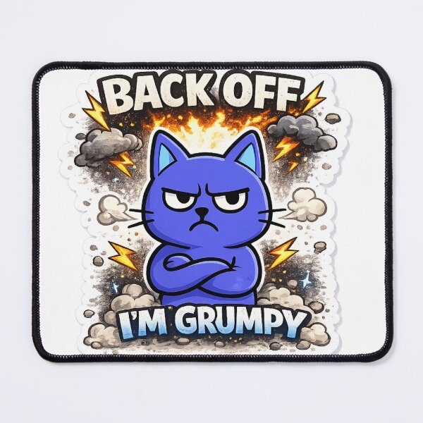 Item preview, Funny Grumpy Cat Design – Back Off I’m Grumpy Angry Cat Meme Sarcastic Humor Sticker designed and sold by sumodesign.