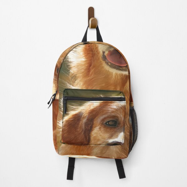 Item preview, Happy Golden Retriever Dog Lover Pet Portrait designed and sold by NicolasGlowArt.