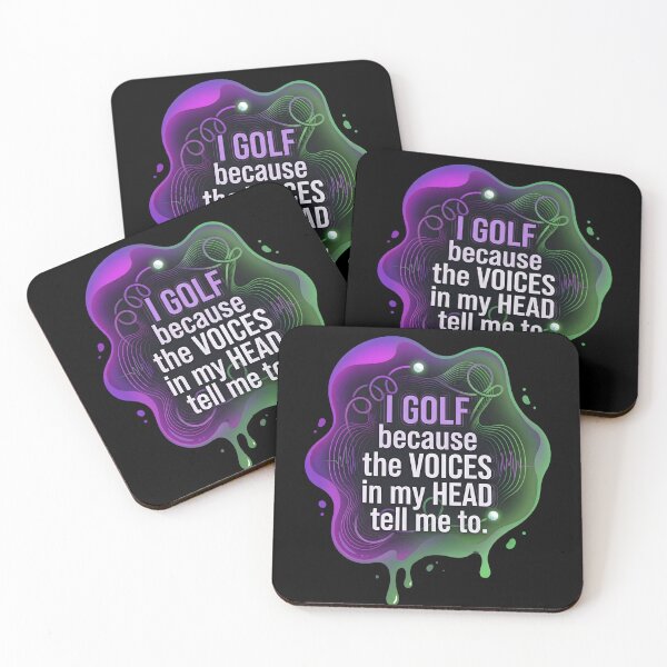 Item preview, I golf because the voices in my head tell me to | Golf designed and sold by SocialStaticz.